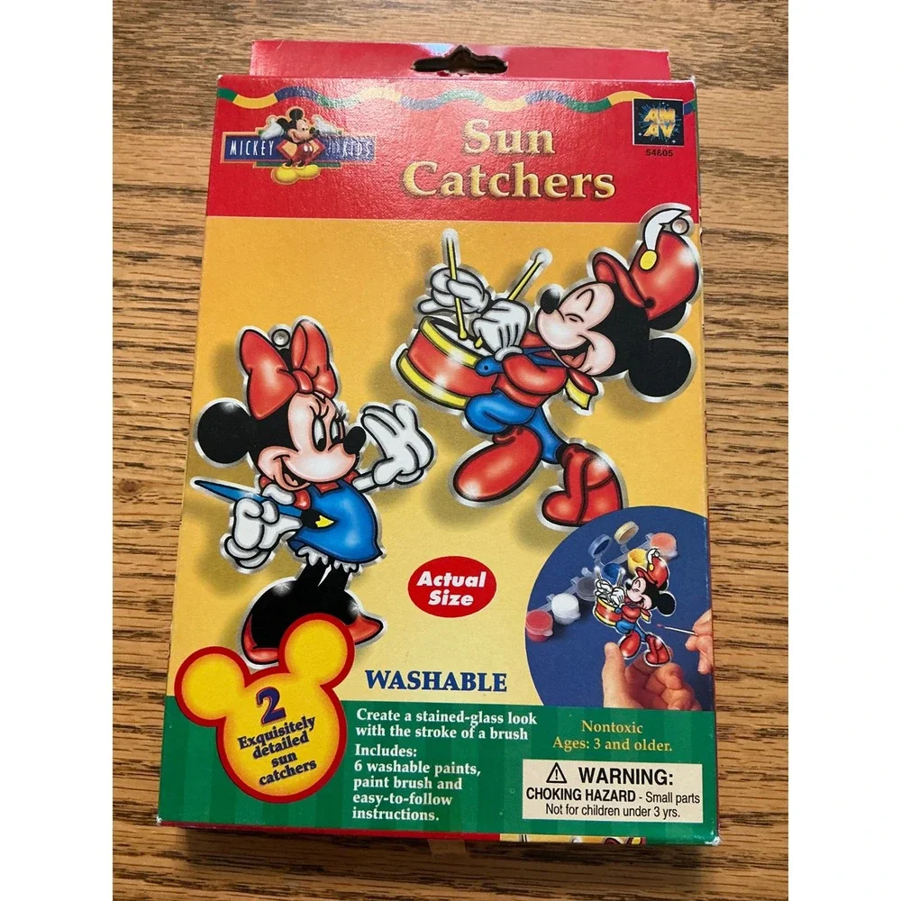 Disney Mickey For Kids Sun Catchers Kit AMAV 54805 Mickey Minnie Mouse Craft Set